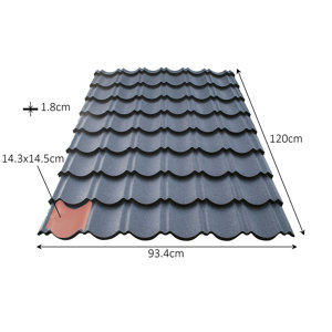 Plaque repositionnable en acier galvanisé, coloris graphite, L. 115 cm l. 87 cm