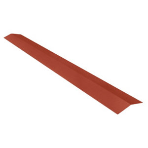 Faîtière rouge pour tuile repositionnable revêtement polyester de 25μ. L. 1m