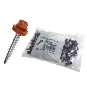 Lot de 50 vis pour toiture rouge 4.9 x 35 mm