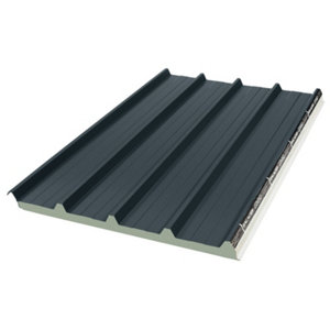 Panneau sandwich isolant gris anthracite 3,1 x 1 m Ep. 40 mm