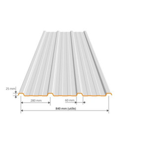  Plaque bacacier gris en acier galvanisé - 3 x 0,9 m