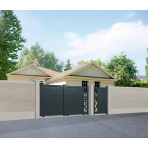 Portail aluminium coulissant "Nova" - l. 3 m