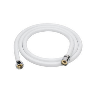 Flexible de douche blanc en PVC - 1,75 m