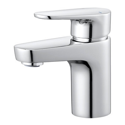 Mitigeur de lavabo chromé taille avec bonde clic clac GoodHome Cavally - vue 1