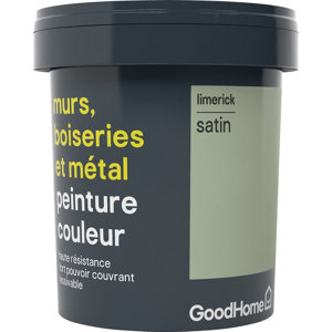 Peinture haute résistance murs, boiseries et métal intérieure Satin Vert Limerick 0.75 L