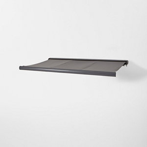 Store banne motorisé l. 4,80 m x prof. 3 m avec coffre intégral