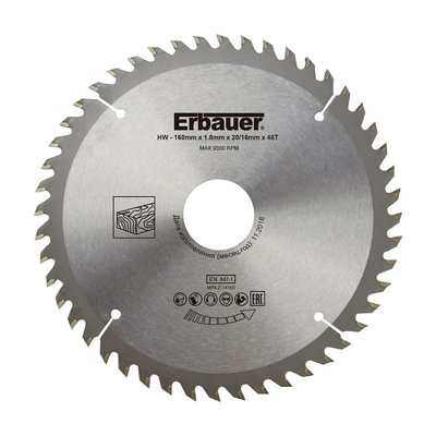 Lame scie circulaire TCT Ø160 mm 2016 Fine 48 dents - vue 1