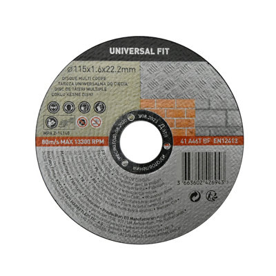 Disque de coupe 115x1 6x22 2 mm Universel fit - vue 2