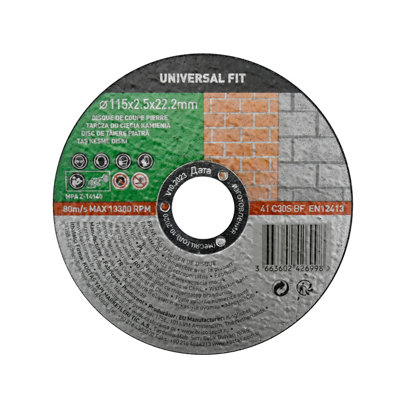 Disque de coupe pierre 115x2 5x22 2 mm Universel fit - vue 1