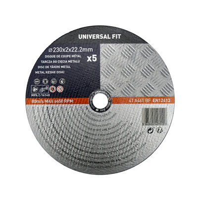 Disque de coupe métal 230x2x22 2 mm Universel fit 5 pièces - vue 2