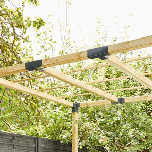 Angle T "Lyna" simple gris - 90 x 90 mm