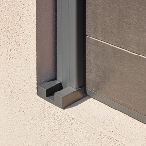 Platine départ aluminium pour poteau "Neva" - H. 40 cm. Section 165 mm x 77 mm