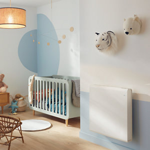 Radiateur électrique à inertie fluide Iriya blanc 1000 W