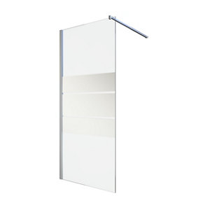 Paroi de douche à l'italienne Walk_In "Beloya" l.100 cm en verre effet miroir