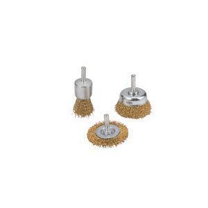 Kit de 3 brosses acier pour perceuse