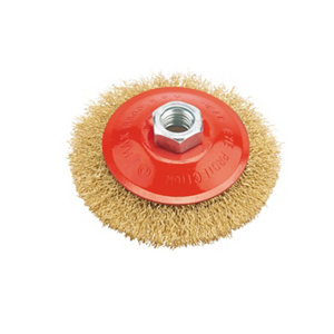 Brosse circulaire à fils ondulés acier pour meuleuse 100 mm