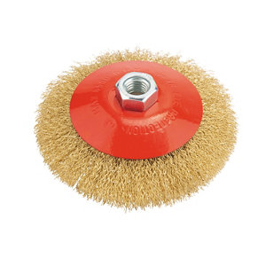 Brosse circulaire à fils ondulés acier pour meuleuse 125 mm