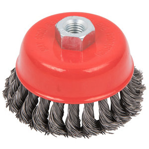Brosse boisseau à fils torsadés pour meuleuse 100 mm