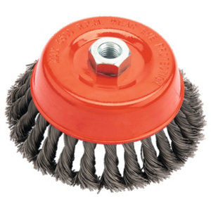 Brosse boisseau à fils torsadés pour meuleuse 150 mm