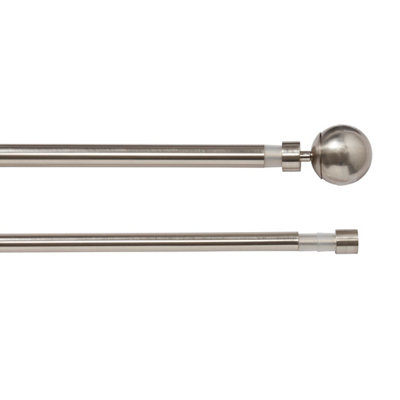 Kit de tringle à rideau double extensible embout boule Athens GoodHome 120210 cm Ø1619mm - vue 2
