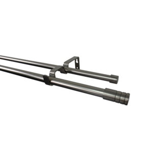Kit 2 barres à rideau "Athens" 200/330 cylindriques  Diam. 16/19