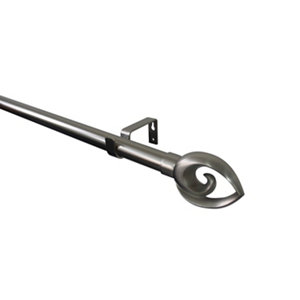 Kit barre à rideau extensible "Athens" vulc 120/210 cm