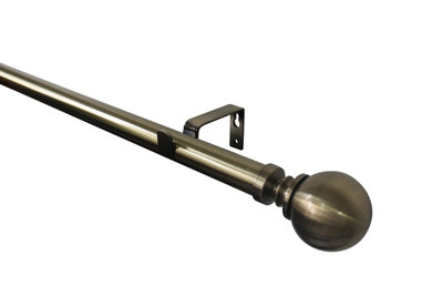 Kit Barre Simple Extensible Embout Boule 25/28 "antiki", 120/210