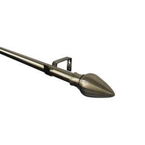 Kit barre à rideau extensible "Antiki" poire 200/330 cm