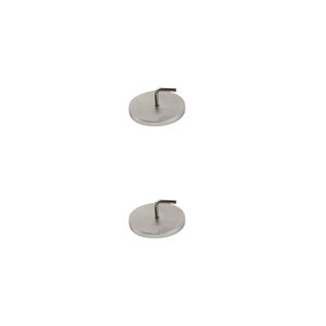Supports ronds pour barre de vitrage "Nisis" x2 Nickel 