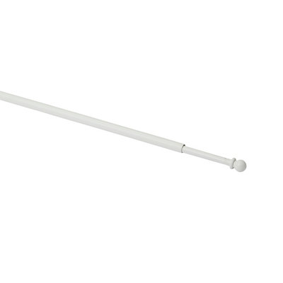 BOULET Barre à Rideaux 2m50 Tendance 28 Mm - Nickel Mat - Pommeau Décoratif - Fixation Murale Robuste