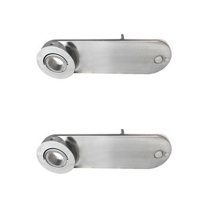2 supports pour caisson volet "Ikaria" en nickel brossé