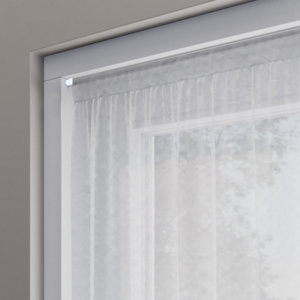 Lot 2 tringles vitrage blanches 50-80 cm