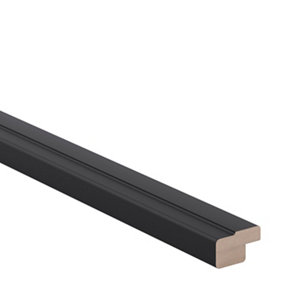 Corniche cache-lumière "Pasilla" noir l.240 x h.3,5 cm