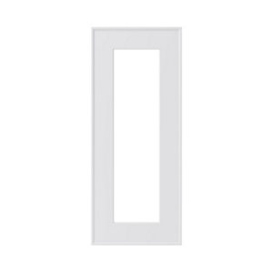Façade 1 porte vitrée "Pasilla" blanc l.29,7 x h.71,5 cm