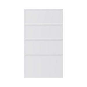 Façade 3 tiroirs + 1 casserolier "Pasilla" blanc l.39,7 x h.71,5 cm