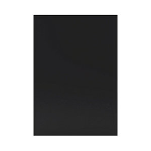Façade 1 porte 50cm "Heline"noir mat - L. 49.7 x H. 71.5cm