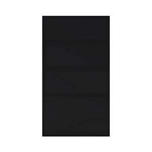 Façade 3 tiroirs + 1 casserolier 40cm "Heline"noir mat - L. 39.7 x H. 71.5cm