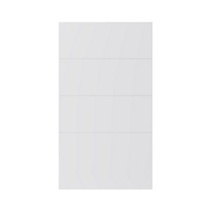 Façade 3 tiroirs + 1 casserolier "Artemisia" blanc moulure l.39,7 x h.71,5 cm