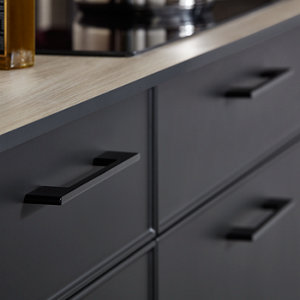 Lot de 2 poignées noir mat "Cacao" L 2,20 cm