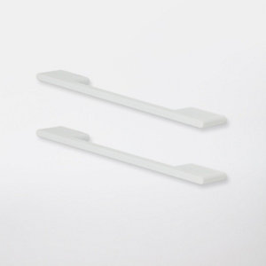 Lot de 2 poignées blanche "Cacao" L 22,0 cm