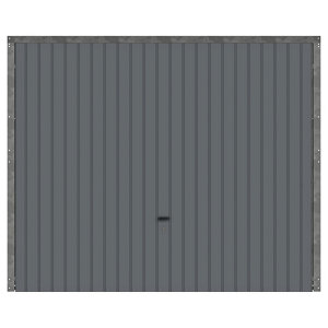 Porte de garage basculante manuelle H. 200 cm l. 240 cm grise