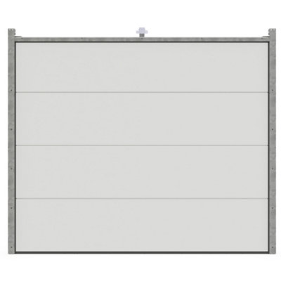 Porte de garage sectionnelle acier GoodHome RAL 9010 .240 x h.200 cm motorisée en kit - vue 2