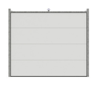 Porte de garage sectionnelle motorisée H. 200 cm l. 240 cm blanche