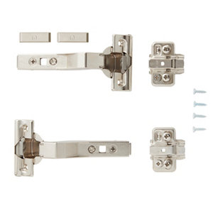 2 charnières 45° pour meuble d'angle haut