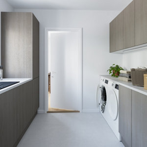 Façade 1 porte 60cm "Basilie" chêne gris - L. 59.7 x H. 71.5cm