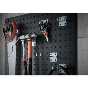 Lot de 6 crochets multiples en acier galvanisé