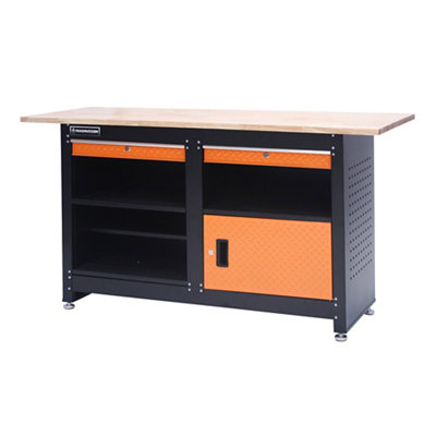 Établi fixe avec armoire Magnusson MFWB002 charge maxi 177 kg .160 x P.60 x H.87 7 cm - vue 1