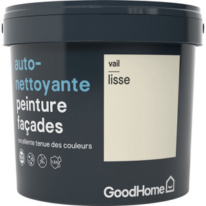 Peinture façade autonettoyante premium "Vail" blanc cassé mat 5L