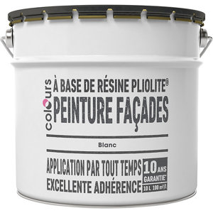 Peinture façade pliolite blanc mat 10 L