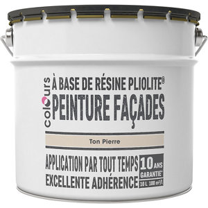 Peinture façade pliolite ton pierre mat 10 L